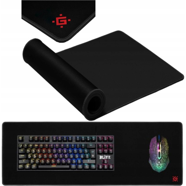 Defender Black XXL One Gaming Egérpad Black