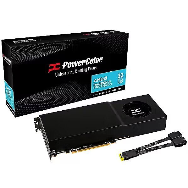 POWERCOLOR AI PRO R9700S 32G-P Radeon AI PRO R9700 32GB GDDR6 Passzív PCIE