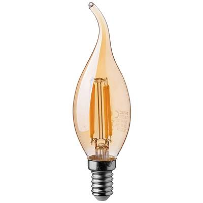 V-TAC 217114 LED EEK F (A - G) E14 Szélfútta gyertya forma 4.00 W = 30 W Melegfehér (Ø x Ma) 35 mm x 118 mm 1 db (217114)