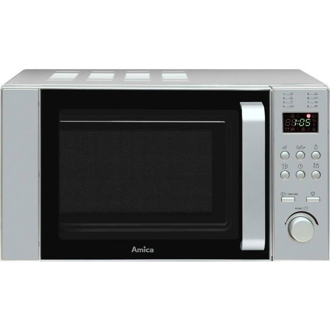 Amica AMGF20E2I Mikrohullámú Sütő 700W 20L Grillel Szürke (1193700)