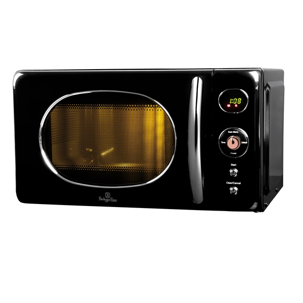 Berlinger Haus BH/9698 800W 20L fekete- rose gold digitális mikrohullámú sütő