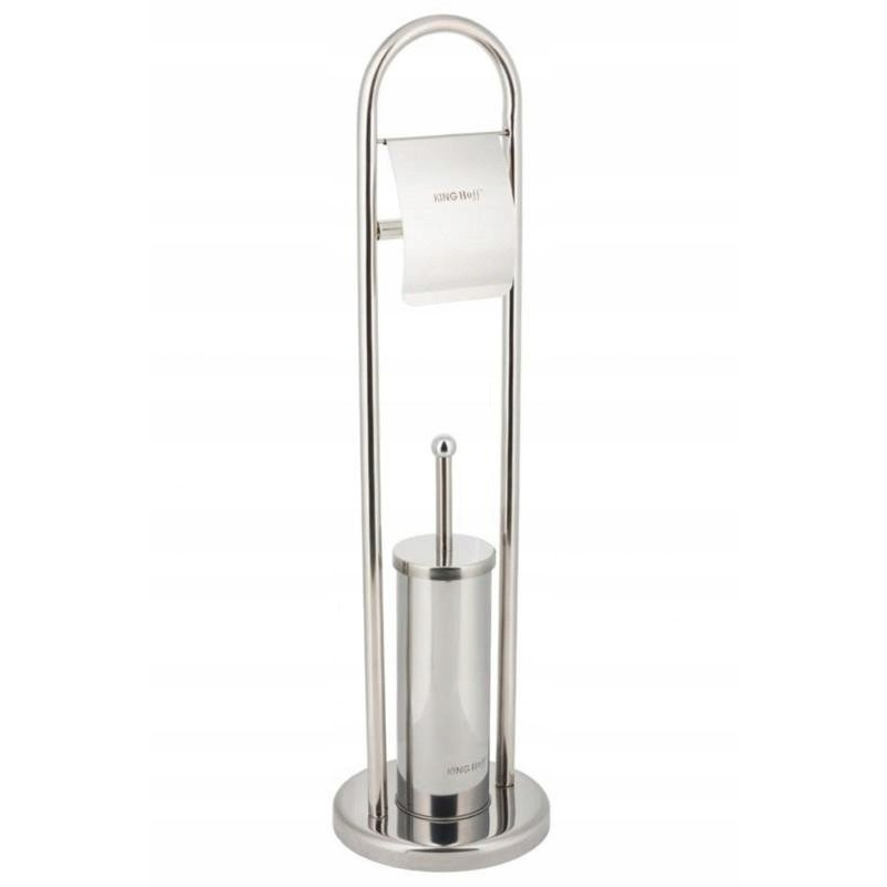 Kinghoff KH-3221 WC Papír Tartó és WC Kefe Állvány - Króm (KH-3221)