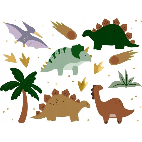 Tetováló Matrica - Lemosható, 13 Minta/Csomag, Dinosaurs