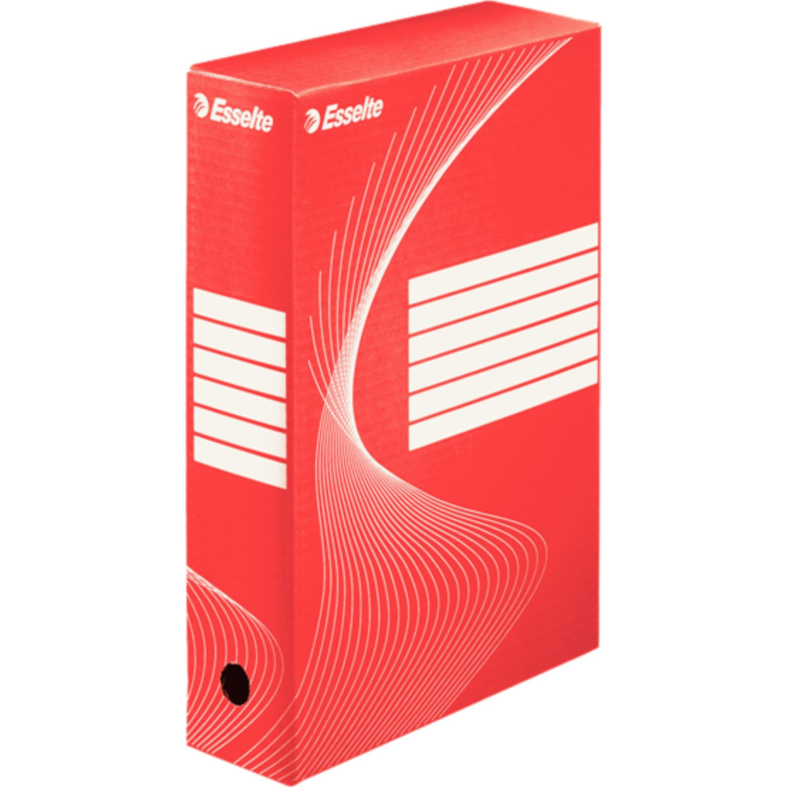 Esselte Boxycolor 8cm piros archiváló doboz (^ 128412)