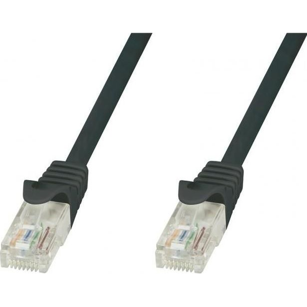 Techly ICOC CCA5U-005-BKT netwerkkabel Zwart 0,5 m Cat5e U/UTP (UTP)