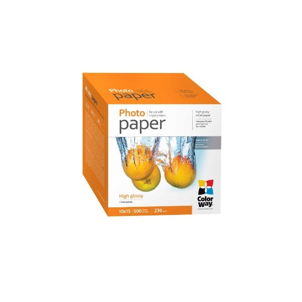 COLORWAY Fotópapír, magasfényű (high glossy), 230 g/m2, 10x15, 500 lap (PG2305004R)