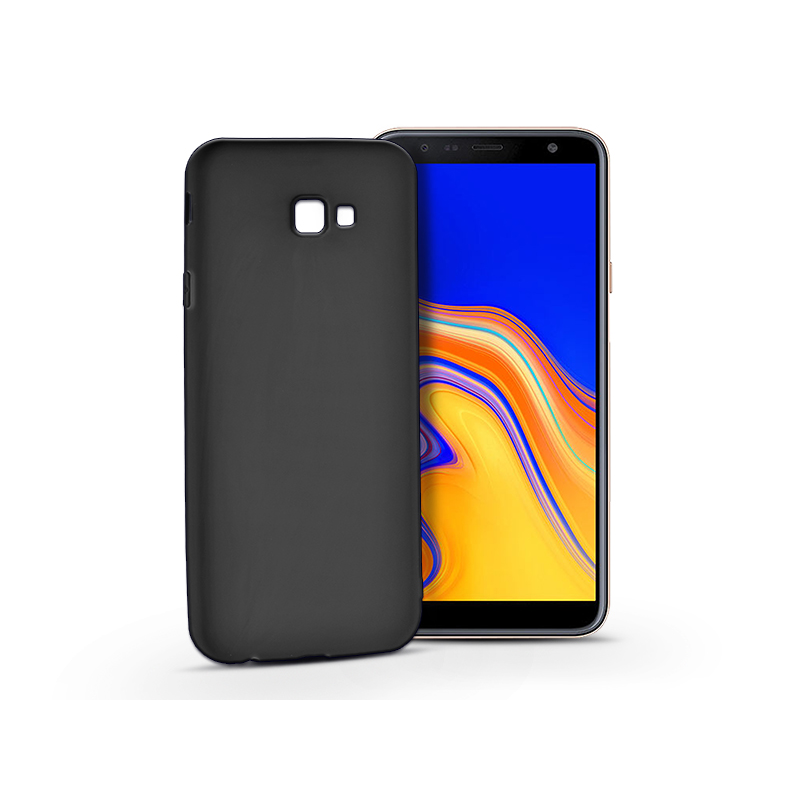 Haffner Soft Samsung Galaxy J4 Plus Szilikon Hátlap Tok - Fekete (PT-4742)