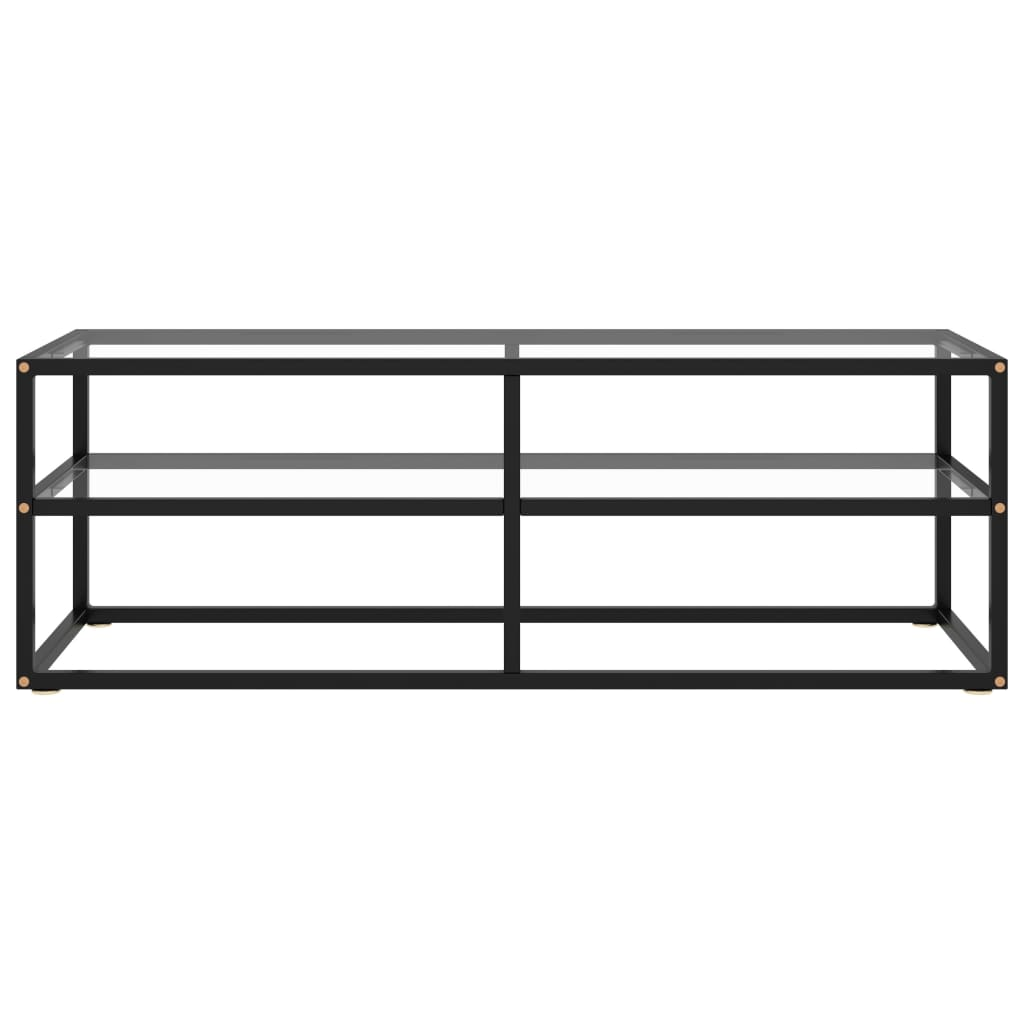 fekete TV-szekrény edzett üveggel 120 x 40 x 40 cm (322859)