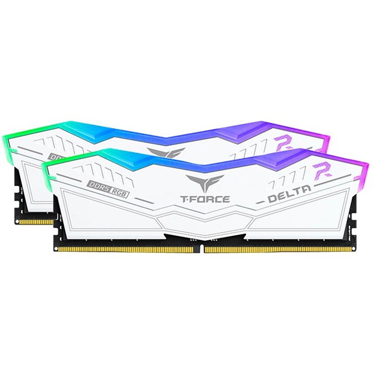 TeamGroup T-Force Delta RGB 64GB DDR5 6000MHz Fehér (FF4D564G6000HC38ADC0)