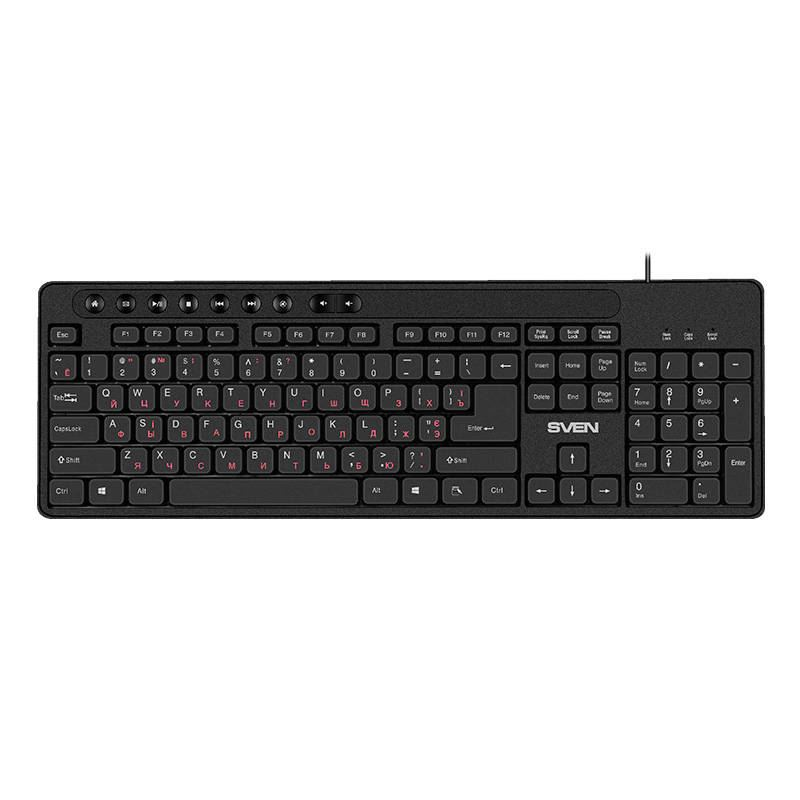 SVEN KB-C3060 angol/orosz billentyűzet fekete (SV-020125) (SV-020125)
