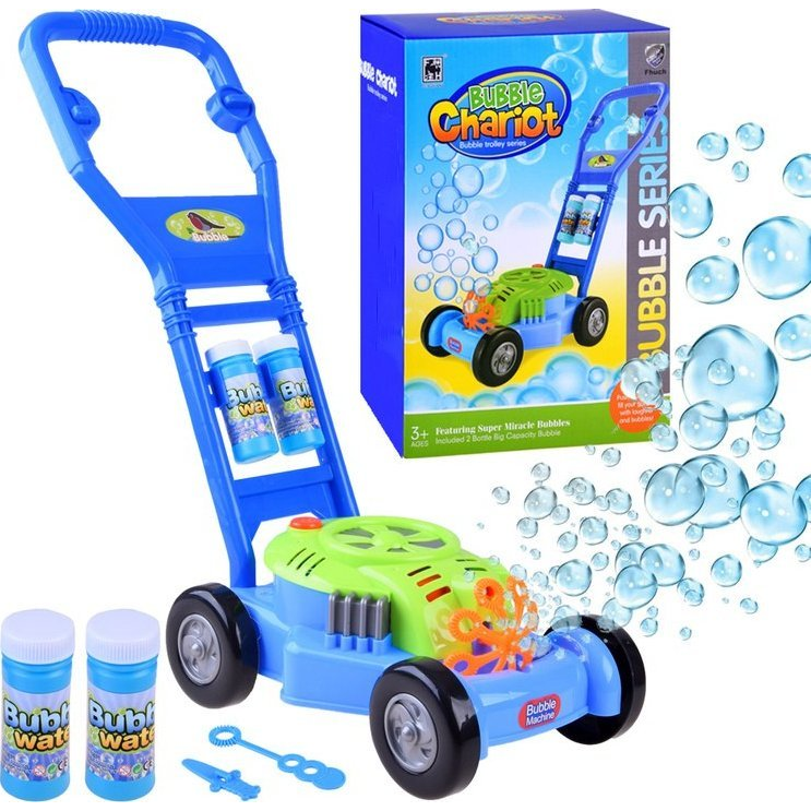 Buborékfújó Fűnyíró Kék Színben 2 Darab Buborékfolyadékkal (ZA4314)