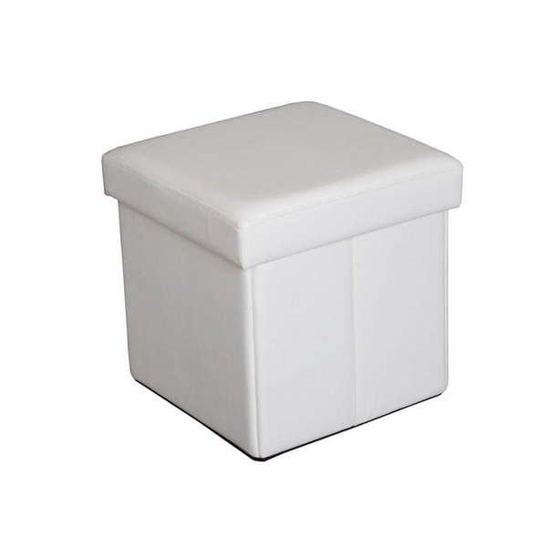 OTTOMAN XYF1368B WHITE ARTICIAL LEATHER