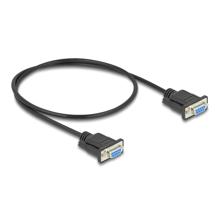 Delock D-Sub9-es, RS-232 soros kábel, anya-anya, 0,5 m (86822) (86822)
