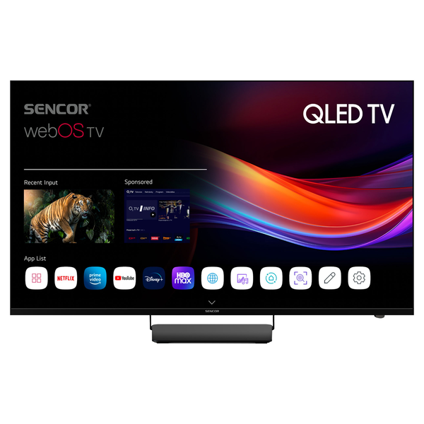 Sencor SLE 50Q870TCSB 50" Smart QLED телевизор, 126 см, 4K UHD, HDR10, WebOS, черен
