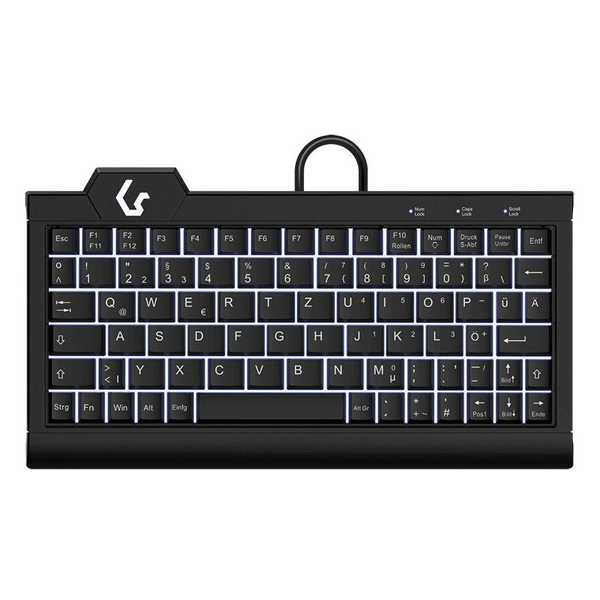 KeySonic KSK-3010ELC (DE) tastatur Hjem USB QWERTZ Tysk Sort