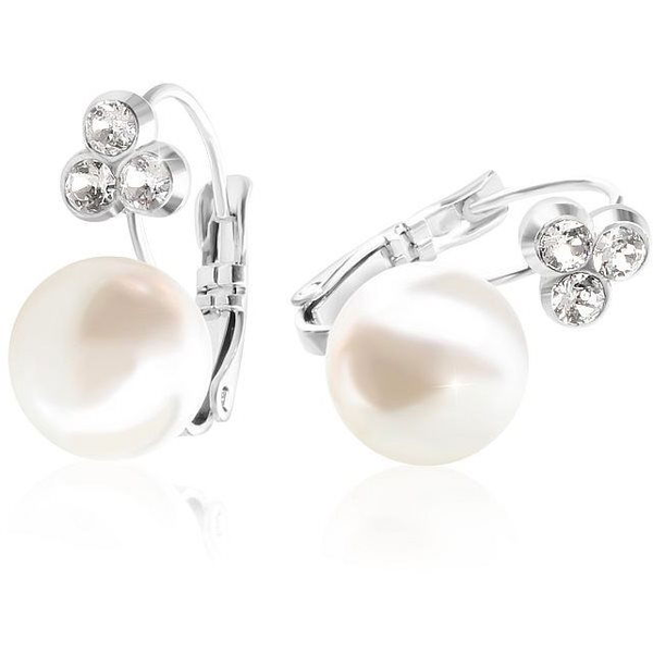 JSB Bijoux gyöngy fülbevaló Swarovski® kristállyal