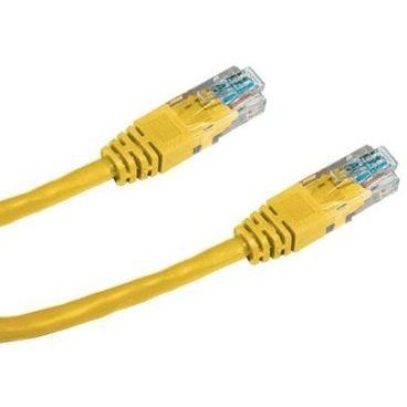 Datacom CAT5E UTP, 0.5m, sárga (1505)
