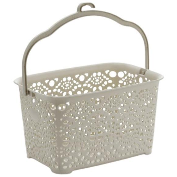 Mega Plast MONAKO csipesztartó kosár, 13×23,5×15,5 cm, világosszürke (MAT27554)
