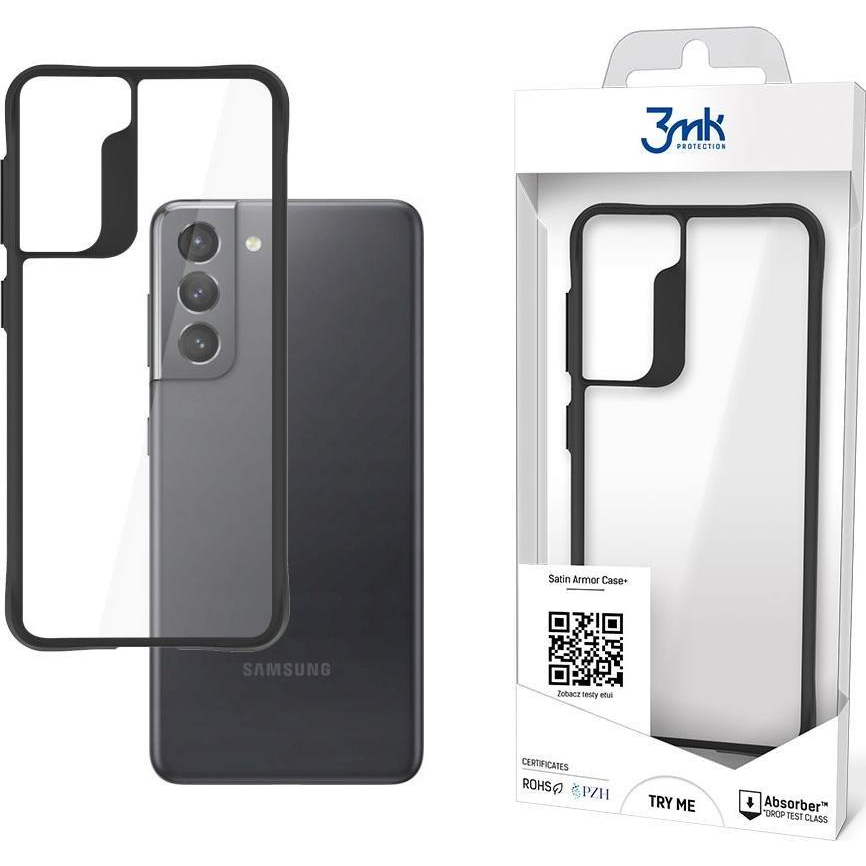 3mk Satin Armor Case+ átlátszó, TPU és PC anyagú telefontok Samsung Galaxy S21 5G (3mk Satin Armor Case+(38))