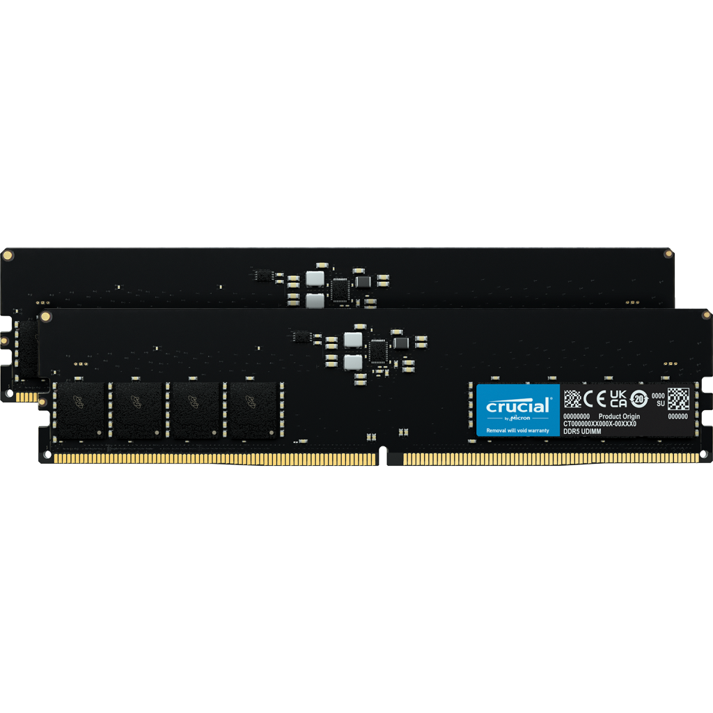Crucial 128GB DDR5-5600 CL46 Dual Channel RAM Kit (2x64GB) (CT2K64G56C46U5)