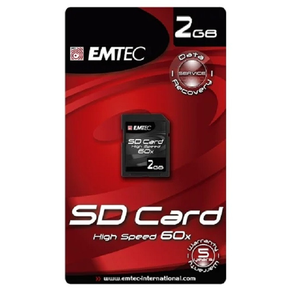 Emtec SD 2 Gb memóriakártya ECO 18Mb/s,  SDHC 2Gb (-SDHC-2Gb)