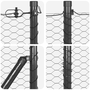 Set Gard 2 Piese Gri Oțel 25 x 1.5 m Durabil Gard Extern
