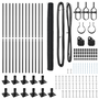 Set Gard 2 Piese Gri Oțel 25 x 1.5 m Durabil Gard Extern