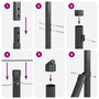 Set Gard 2 Piese Gri Oțel 25 x 1.5 m Durabil Gard Extern