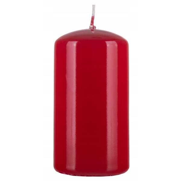 Świeca słupek DONAU HOME Standard Gloss, 60x115mm, czerwony