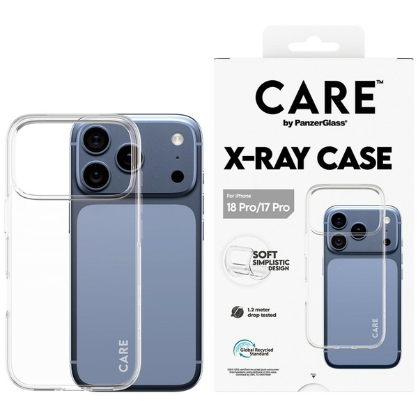 PanzerGlass CARE™ by ® X-Ray Case iPhone 18 Pro | 17 Pro custodia per cellulare Cover Trasparente