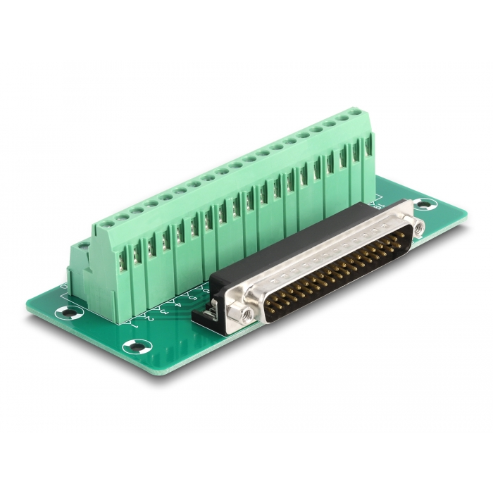 Delock D-Sub 37 tűs apa - Terminal Block DIN sínhez (66913) (66913)