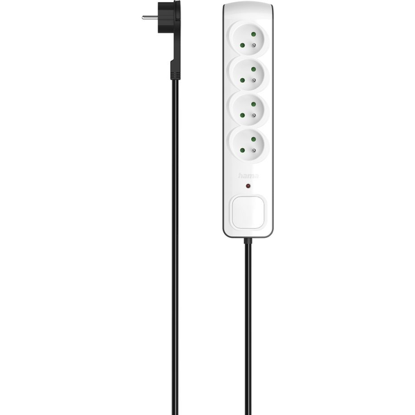 Hama P2223762 overspændingsbeskytter Sort, Hvid 4 AC stikkontakt(er) 250 V 3 m