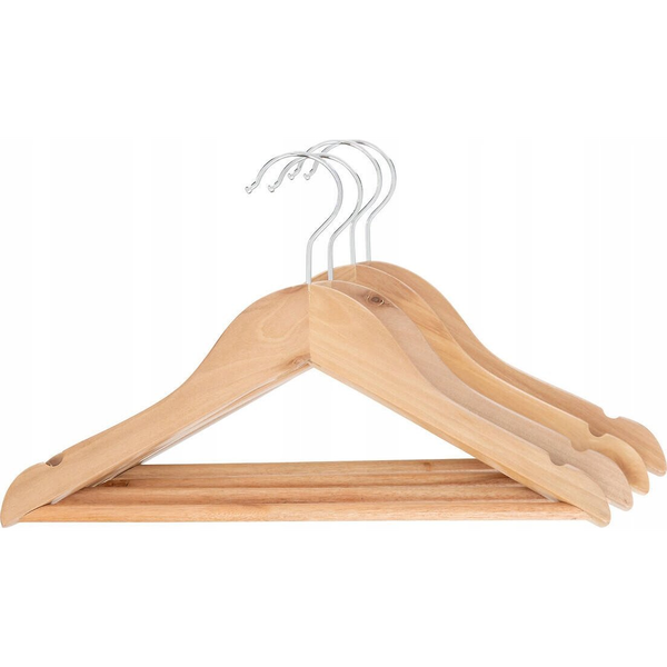 Juego De 4 Perchas Infantiles De Madera H19cm