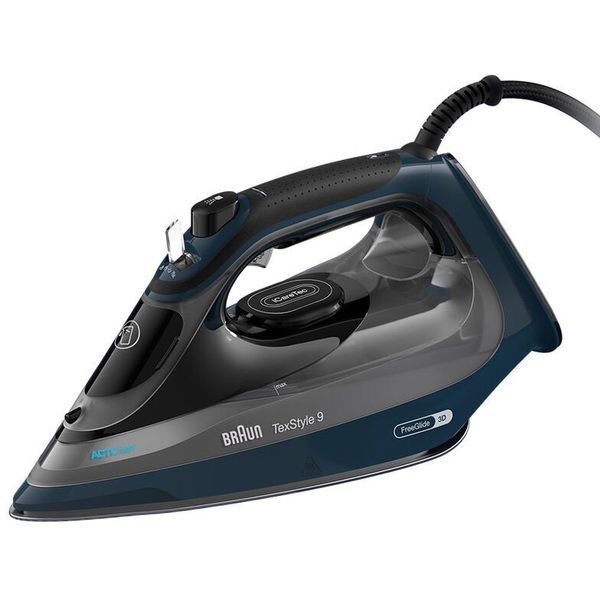 Braun TexStyle 9 0127409002 strygejern Dampstrygejern EloxalPlus soleplate 3200 W Mørkeblå