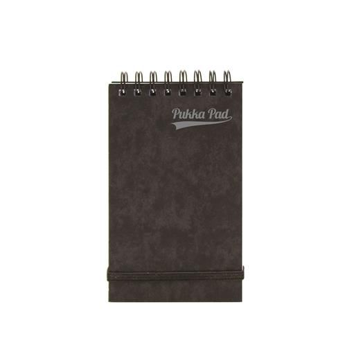 Pukka Pad Pressboard jegyzetfüzet 127x76 mm, vonalas, 60 lap fekete (7275-PRS) (7275-PRS)