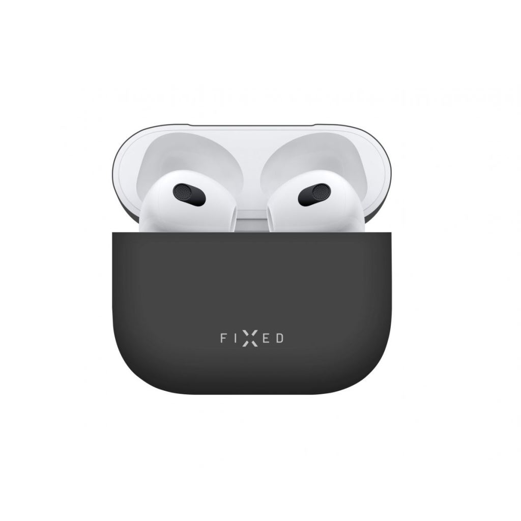 FIXED Silky Apple Airpods 3 tok fekete (FIXSIL-816-BK) (FIXSIL-816-BK)