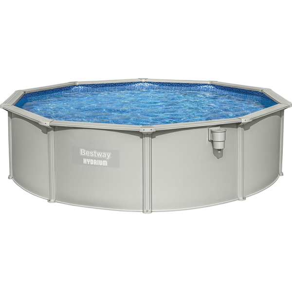 Bestway Hydrium 56384 piscina fuori terra Piscina con bordi Piscina rotonda 17430 L Blu, Grigio