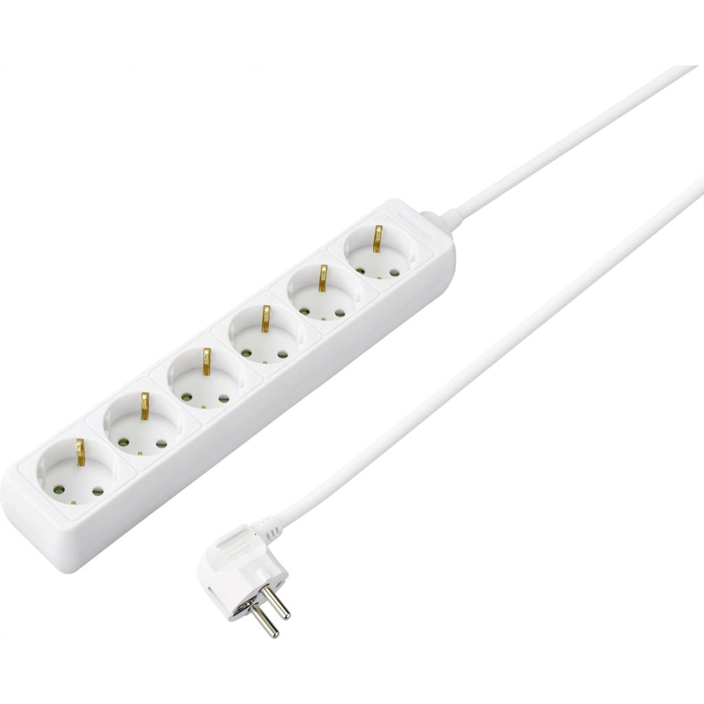 Sygonix védőérintkezős hálózati elosztó fehér (SY-4890998) (SY4890998)