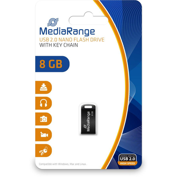 MediaRange USB памет 8GB USB 2.0 Nano