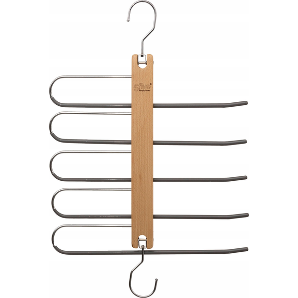Percha De Madera Para Pantalones De 5 Piezas