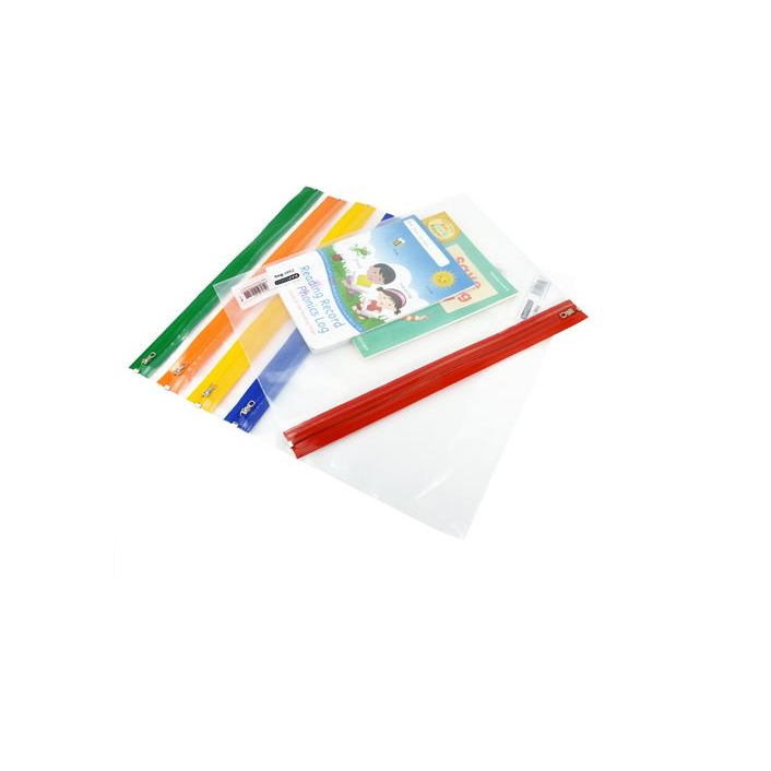 Rapesco Zip Strip A4+ Irattartó tasak cipzáros - Vegyes színek (1503)