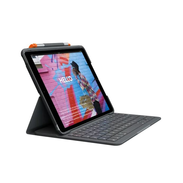Logitech Slim Folio iPad-billentyűzet (7., 8. és 9. generációs) iPad készülékhez Török fekete (920-009474)