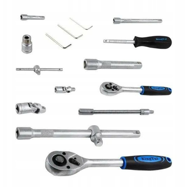 Zestaw narzędzi 172el. 1/4" 3/8" 1/2" (6-kątnych) (4-32mm)