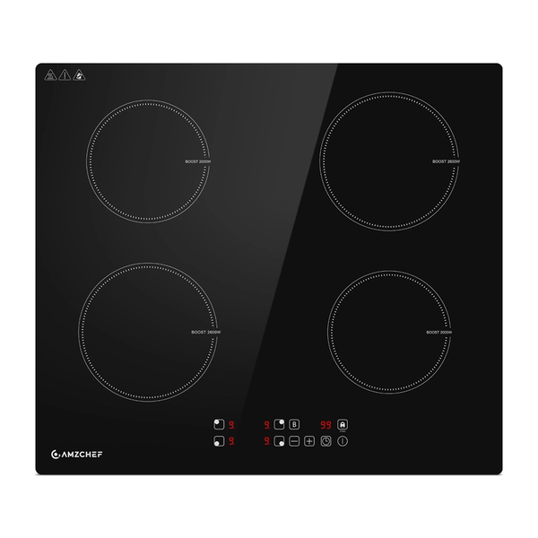 AMZCHEF Beépíthető indukciós főzőlap 4 zónás 7400W CE-T-74IB4xyzf-CS