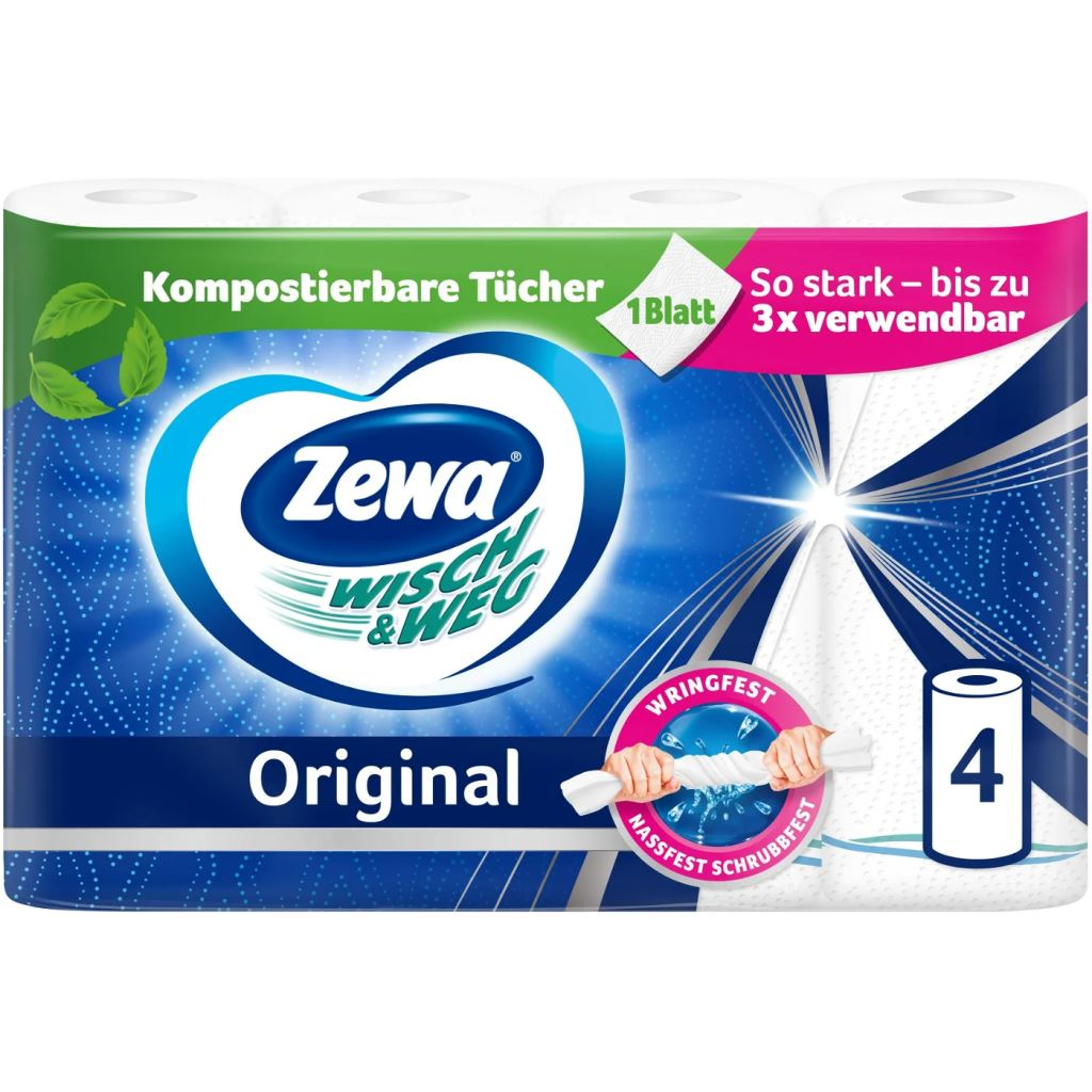 Zewa Wisch&Weg Original háztartási papírtörlő, 2 rétegű 4db (7322540973297) (7322540973297)