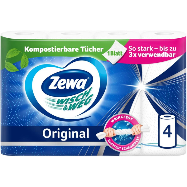 Papierové utierky Zewa 45 útržkov 4 ks