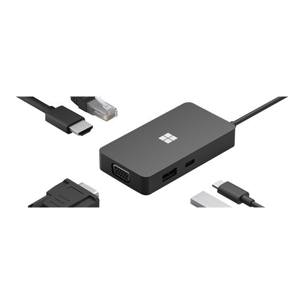 Microsoft USB-C Travel Hub fekete (1E4-00004)