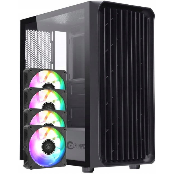Obudowa do komputera ZENPC Z3 Air Black 4x Fander P12 PWM PST ARGB