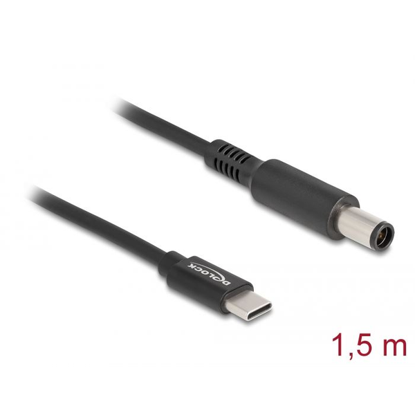 Delock Laptop töltőkábel USB Type-C  apa - Dell 7,4 x 5,0 mm apa (87975)