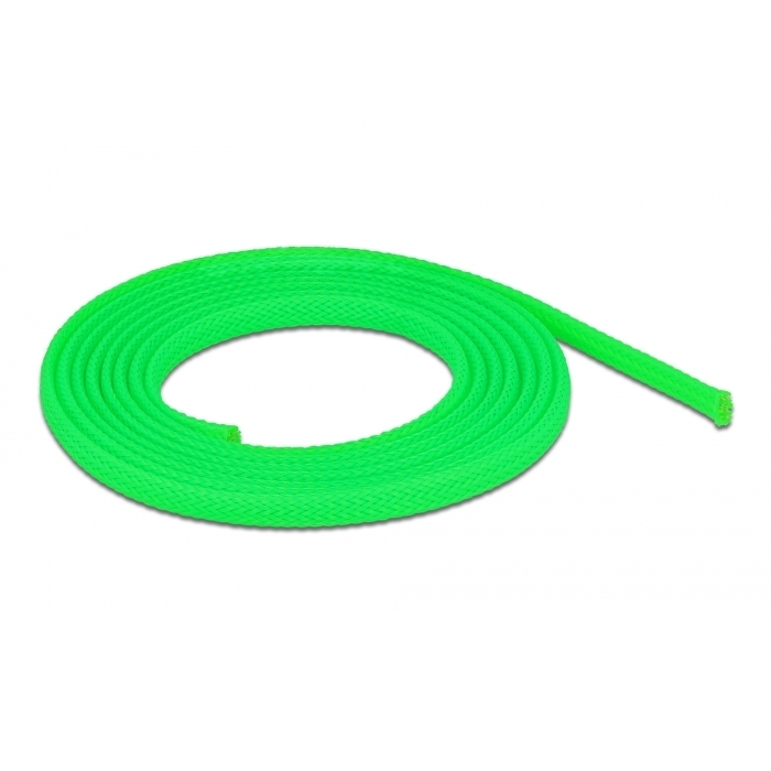 Delock Fonott kábelharisnya nyújtható 2 m x 6 mm zöld (20739)